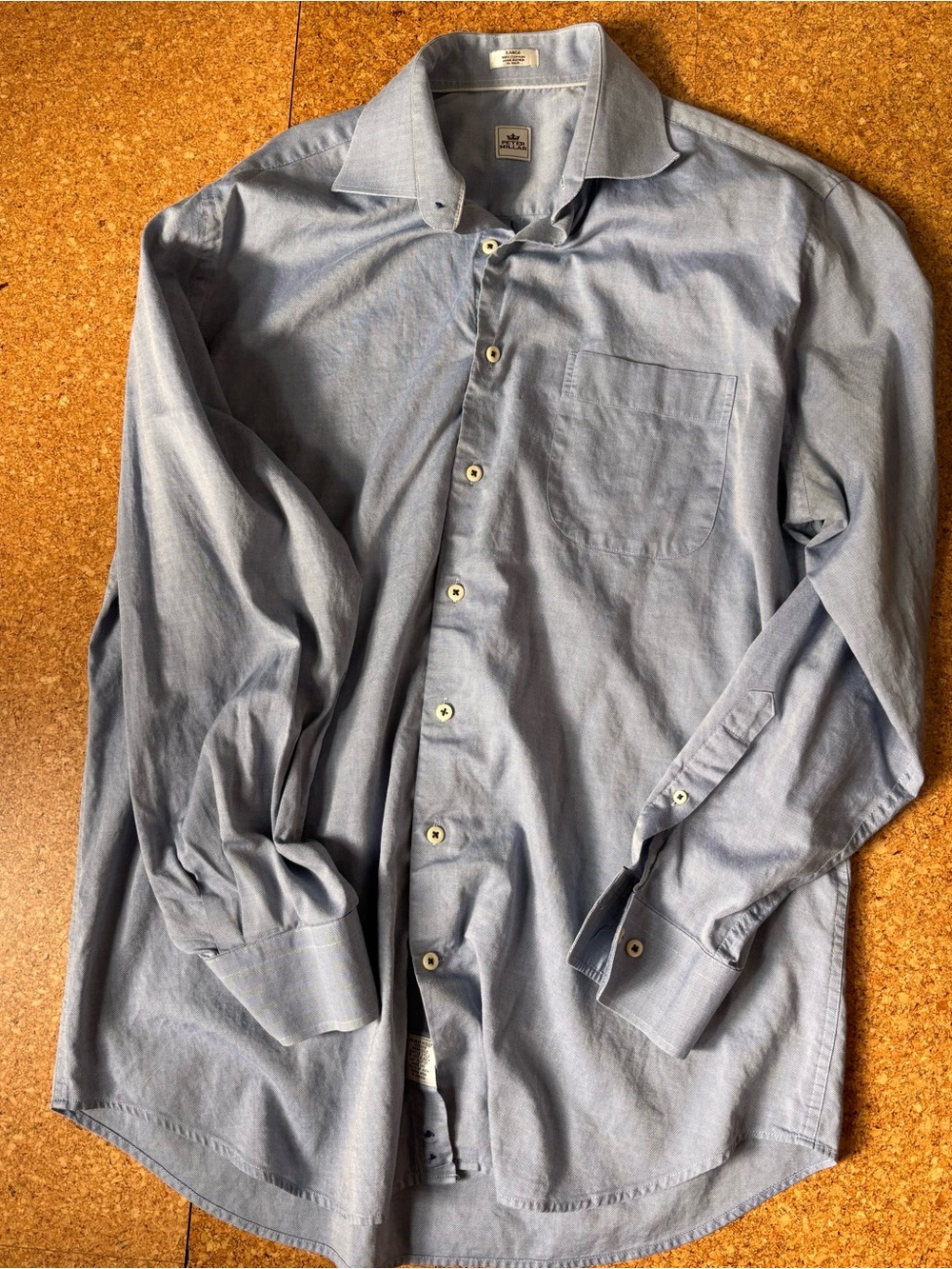 Peter Millar Light Blue Long-Sleeve Button Shirt